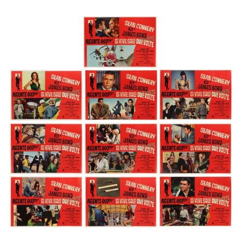 Lot # 113. Set of Ten Italian Photobustas, 1967; 26" x 18"; Fine; Linen-Backed ### JAMES BOND: YOU ONLY LIVE TWICE (1967)