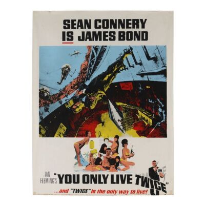 Lot # 114. British Double-Crown, 1967; 20" x 26.25"; Fair; Rolled ### JAMES BOND: YOU ONLY LIVE TWICE (1967)