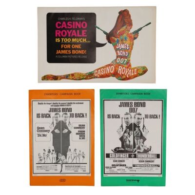 Lot # 117. Three Exhibitors' Campaign Books, 1965-1968 ### JAMES BOND FRANCHISE (1962-PRESENT)