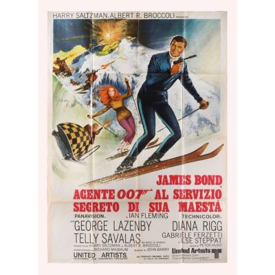 Lot # 125. Diana Rigg-Autographed Italian Two-Fogli, R-1970s; 39" x 55"; Fine; Folded ### JAMES BOND: ON HER MAJESTY'S SECRET SERVICE (1969)