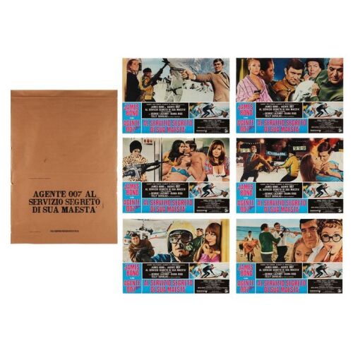 Lot # 126. Set of Six Italian Photobustas, 1969; 26" x 18"; Very Fine; Rolled ### JAMES BOND: ON HER MAJESTY'S SECRET SERVICE (1969)