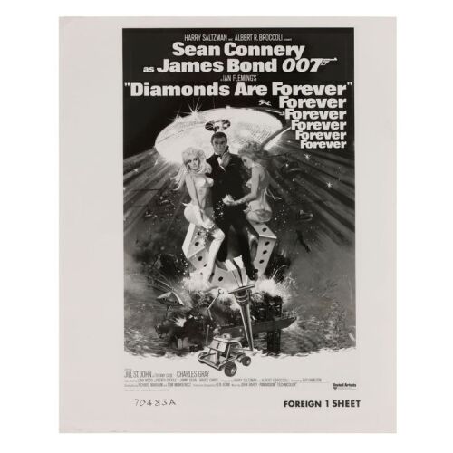 Lot # 148. US International One-Sheet Composition Still, 1971; 8" x 10"; Fine+; Flat ### JAMES BOND: DIAMONDS ARE FOREVER (1971)