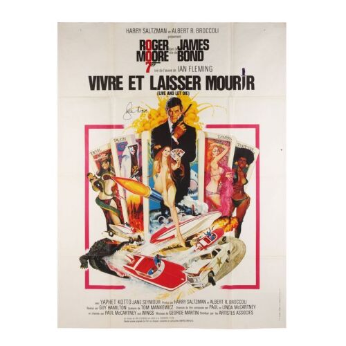 Lot # 158. Roger Moore-Autographed French Grande, R-1980s; 47" x 63"; Fine+; Folded ### JAMES BOND: LIVE AND LET DIE (1973)