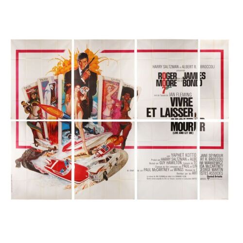 Lot # 159. French Eight-Panel, 1973; 156" x 118" (approx.); Very Fine+; Folded ### JAMES BOND: LIVE AND LET DIE (1973)