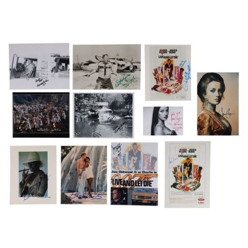 Lot # 160. Collection of 11 Cast and Crew Autographs Including Roger Moore, Jane Seymour, Gloria Hendry and More ### JAMES BOND: LIVE AND LET DIE (1973)