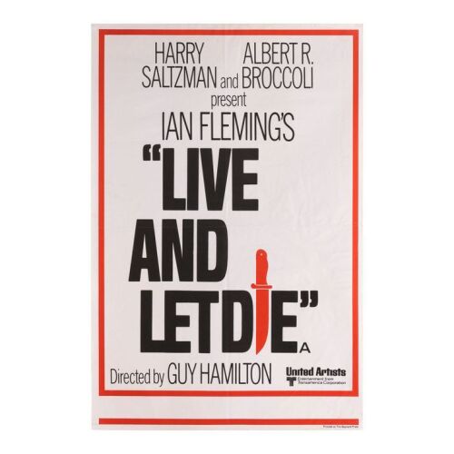 Lot # 164. British Double-Crown, 1973; 20" x 30"; Very Fine-; Folded ### JAMES BOND: LIVE AND LET DIE (1973)