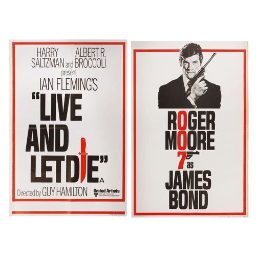 Lot # 168. Pair of British Advance Double-Crowns, 1973; 20" x 30"; Very Good+; Folded ### JAMES BOND: LIVE AND LET DIE (1973)