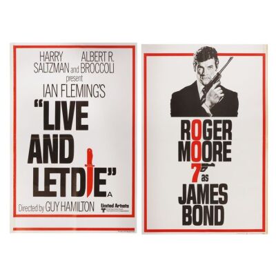 Lot # 168. Pair of British Advance Double-Crowns, 1973; 20" x 30"; Very Good+; Folded ### JAMES BOND: LIVE AND LET DIE (1973)