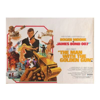 Lot # 175. British Quad, 1974; 40" x 30"; Fine-; Rolled ### JAMES BOND: THE MAN WITH THE GOLDEN GUN (1974)