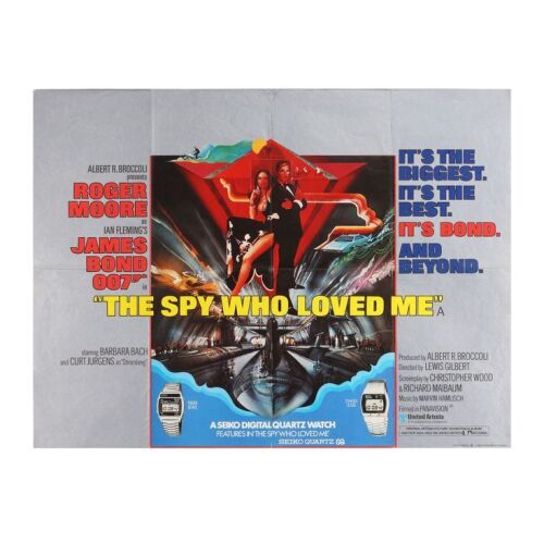 Lot # 196. British Seiko Tie-In Quad, 1977; 40" x 30"; Very Fine+; Folded ### JAMES BOND: THE SPY WHO LOVED ME (1977)