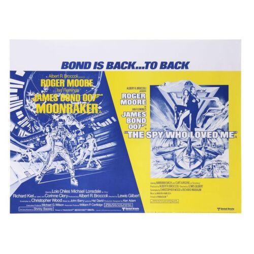 Lot # 198. British Double-Bill Quad; 40" x 30"; Near Mint+; Rolled ### JAMES BOND: THE SPY WHO LOVED ME (1977) / JAMES BOND: MOONRAKER (1979)