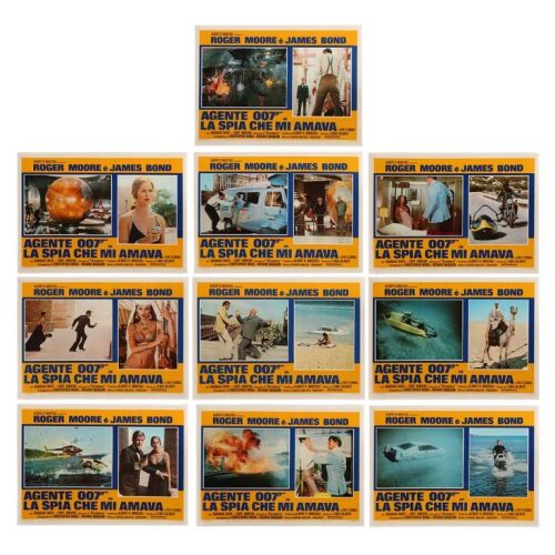 Lot # 200. Ten Italian Photobustas, 1977; 26" x 18"; Very Fine; Linen-Backed ### JAMES BOND: THE SPY WHO LOVED ME (1977)