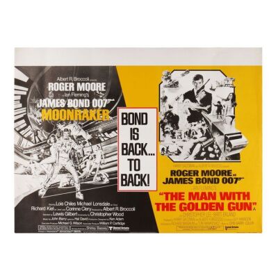 Lot # 213. British Double-Bill Quad, R-1980; 40" x 30"; Very Fine-; Rolled ### JAMES BOND: MOONRAKER (1979) / THE MAN WITH THE GOLDEN GUN (1974)