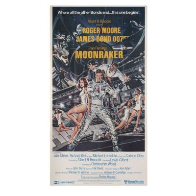Lot # 214. US Three-Sheet, 1979; 41" x 76"; Very Fine+; Folded ### JAMES BOND: MOONRAKER (1979)