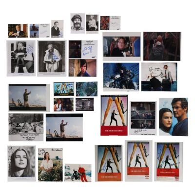 Lot # 217. Collection of 31 Cast and Crew Autographs Including Roger Moore, Carole Bouquet, Charles Dance, John Glen and More ### JAMES BOND: FOR YOUR EYES ONLY (1981)