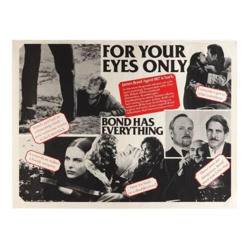 Lot # 220. British Marler Haley Quad, 1981; 40" x 30"; Very Fine-; Rolled ### JAMES BOND: FOR YOUR EYES ONLY (1981)