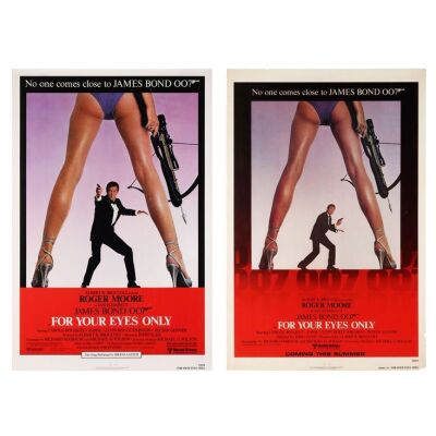 Lot # 224. Two US One-Sheets, 1981; 27" x 41"; Fine to Very Fine-; Rolled ### JAMES BOND: FOR YOUR EYES ONLY (1981)