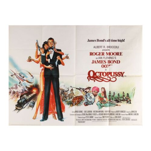 Lot # 230. British Quad, 1983; 40" x 30"; Very Fine+; Folded ### JAMES BOND: OCTOPUSSY (1983)