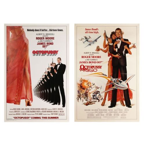 Lot # 233. Two US One-Sheets, 1983; 27" x 41"; Fine- to Very Fine+; Rolled ### JAMES BOND: OCTOPUSSY (1983)