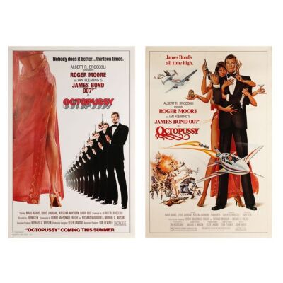 Lot # 233. Two US One-Sheets, 1983; 27" x 41"; Fine- to Very Fine+; Rolled ### JAMES BOND: OCTOPUSSY (1983)