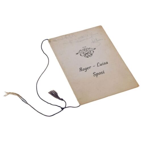 Lot # 238. Roger Moore and Luisa Mattioli-Autgraphed Wedding Menu, 1969 ### ROGER MOORE