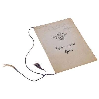 Lot # 238. Roger Moore and Luisa Mattioli-Autgraphed Wedding Menu, 1969 ### ROGER MOORE