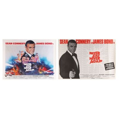 Lot # 240. Two British Quads, 1983; 40" x 30" (largest); Fine to Very Fine+; Rolled ### JAMES BOND: NEVER SAY NEVER AGAIN (1983)