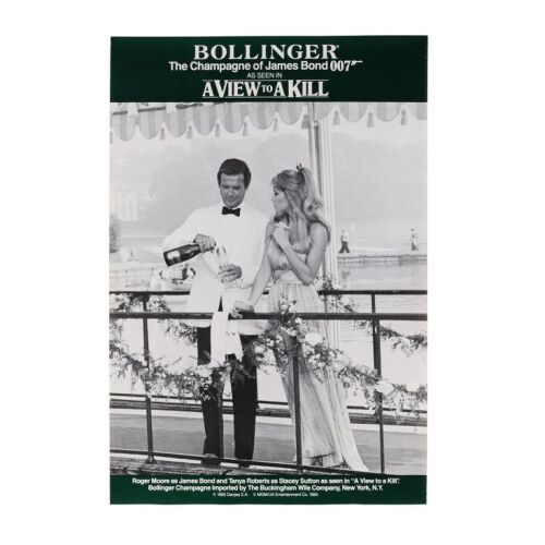Lot # 248. US Bollinger Tie-In Poster, 1985; 24" x 36"; Near Mint-; Rolled ### JAMES BOND: A VIEW TO A KILL (1985)