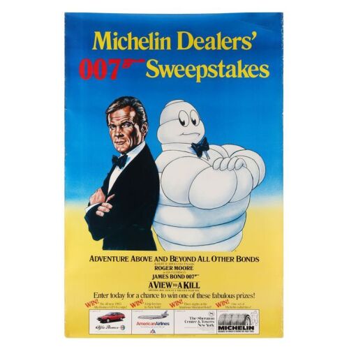 Lot # 249. US Michelin Sweepstakes Tie In Poster, 1985; 32.75" x 49"; Fine+; Rolled ### JAMES BOND: A VIEW TO A KILL (1985)