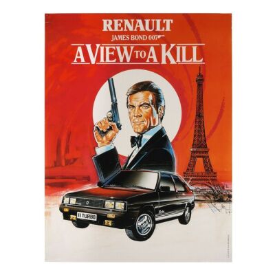 Lot # 255. French Renault Tie-In Moyenne; 23.75" x 31.5"; Very Fine; Folded ### JAMES BOND: A VIEW TO A KILL (1985)