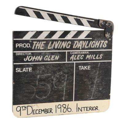 Lot # 257. Production Clapperboard ### JAMES BOND: LIVING DAYLIGHTS, THE (1987)