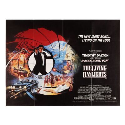 Lot # 262. British Quad, 1987; 40" x 30"; Very Fine; Folded ### JAMES BOND: LIVING DAYLIGHTS, THE (1987)