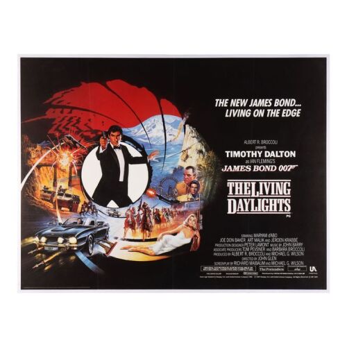 Lot # 264. British Quad, 1987; 40" x 30"; Very Fine; Linen-Backed ### JAMES BOND: LIVING DAYLIGHTS, THE (1987)
