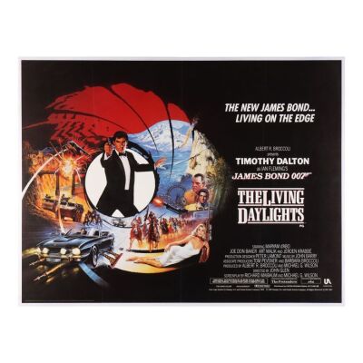 Lot # 264. British Quad, 1987; 40" x 30"; Very Fine; Linen-Backed ### JAMES BOND: LIVING DAYLIGHTS, THE (1987)