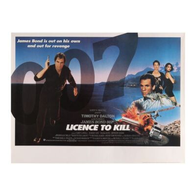 Lot # 273. British Quad, 1989; 40" x 30"; Very Fine+; Rolled ### JAMES BOND: LICENCE TO KILL (1989)