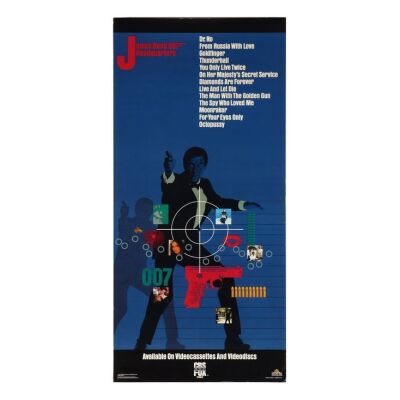 Lot # 274. Video Store Promotional Poster, 1984; 16" x 34"; Very Fine+; Rolled ### JAMES BOND FRANCHISE (1962-PRESENT)