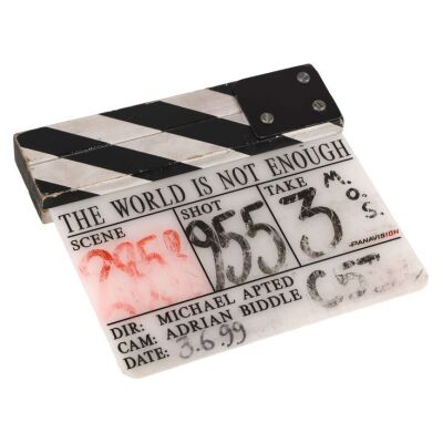 Lot # 296. Insert Clapperboard ### JAMES BOND: THE WORLD IS NOT ENOUGH (1999)