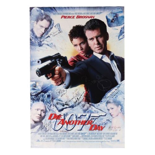 Lot # 318. Pierce Brosnan, Toby Stephens, John Cleese, Michael Madsen, Rick Yune, Samantha Bond, Will Yun Lee, Vic Armstrong and Others-Autographed Commercial Poster, 2007; 24" x 36"; Fine; Rolled ### JAMES BOND: DIE ANOTHER DAY (2002)