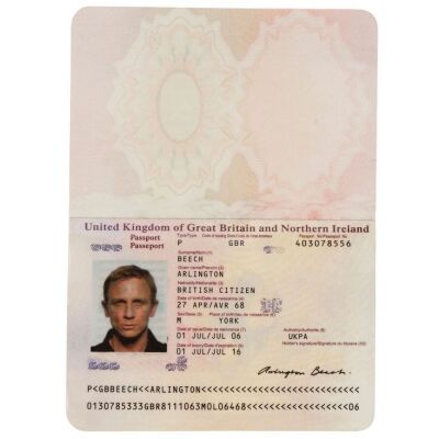 Lot # 320. James Bond's (Daniel Craig) "Arlington Beech" Passport ### JAMES BOND: CASINO ROYALE (2006)