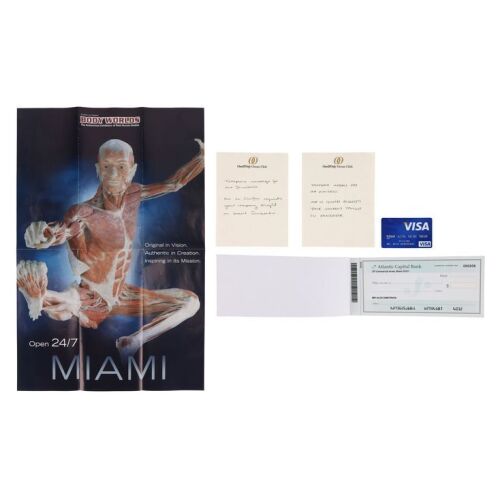 Lot # 347. Dimitrios (Simon Abkarian) Ocean Club Notes, Cheque Book and Card, Body Worlds Exhibition Pamphlet ### JAMES BOND: CASINO ROYALE (2006)
