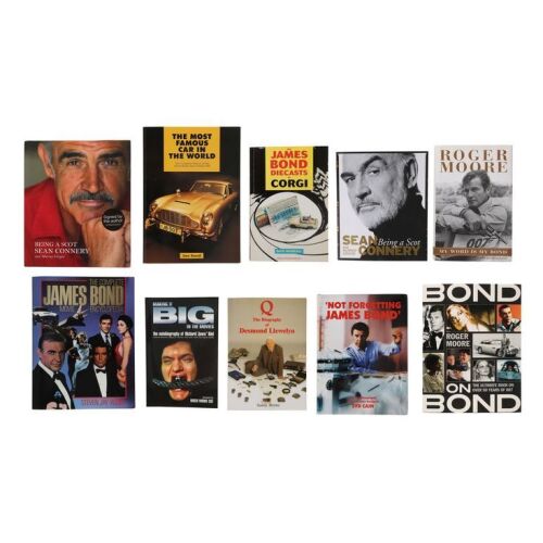Lot # 391. Collection of Ten Autographed James Bond-Related Books Including Autographs from Sean Connery, Roger Moore, Desmond Llewellyn, Richard Kiel, Guy Hamilton, Syd Cain and Authors ### JAMES BOND FRANCHISE (1962-PRESENT)