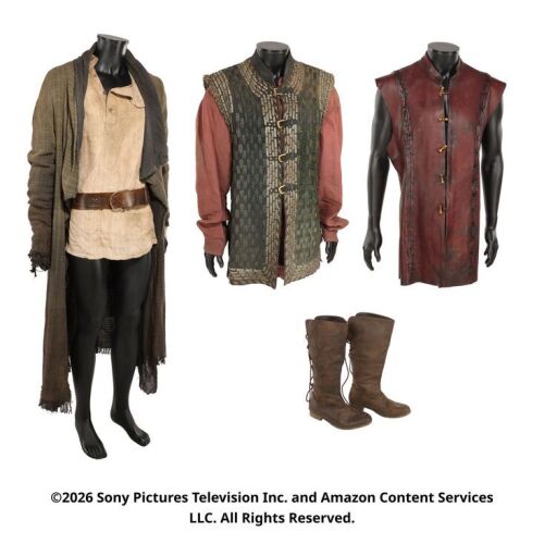 Lot # 145. Perrin Aybara and Mat Cauthon's Costume Components ### WHEEL OF TIME, THE (T.V. SERIES, 2021-2023)