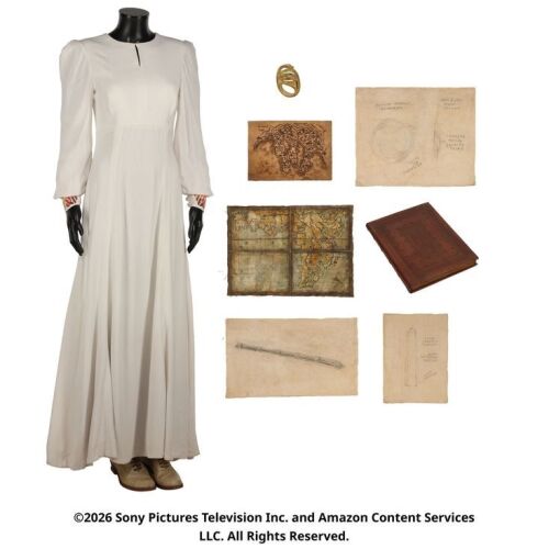 Lot # 209. Elayne Trakand's Accepted Costume with Paper Props ### WHEEL OF TIME, THE (T.V. SERIES, 2021-2023)
