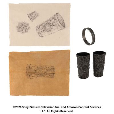 Lot # 222. Male A'dam Collar and Vambraces and Library Drawings ### WHEEL OF TIME, THE (T.V. SERIES, 2021-2023)