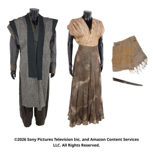Lot # 236. Lan Mandragoran's Tar Valon Costume and Moiraine Damodred's Rhuidean Costumes ### WHEEL OF TIME, THE (T.V. SERIES, 2021-2023)