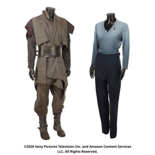 Lot # 23. Moiraine Damodred and Lan Mandragoran's Travelling Ensembles ### WHEEL OF TIME, THE (T.V. SERIES, 2021-2023)