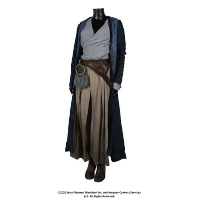 Lot # 70. Moiraine Damodred's Eye of the World Costume with Boots ### WHEEL OF TIME, THE (T.V. SERIES, 2021-2023)