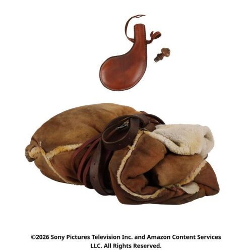 Lot # 73. Rand al'Thor's Coat Bundle and Canteen ### WHEEL OF TIME, THE (T.V. SERIES, 2021-2023)