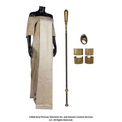 Lot # 47. Leane Sharif's Keeper of the Chronicles Costume and Staff ### WHEEL OF TIME, THE (T.V. SERIES, 2021-2023)