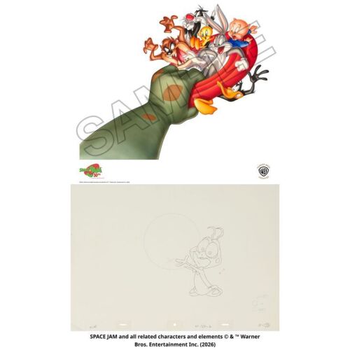 Lot #129: 30th Anniversary Fine Art Giclee Print, With Original Production Drawing, The Nerdlucks Steal The Talent, Sc. 41/27.6 ### SPACE JAM (1996)